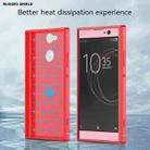 For Sony Xperia XA2 Brushed Texture Carbon Fiber Shockproof TPU Protective Back Case (Red) - 3