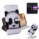 Panda Pattern Coloured Drawing Horizontal Flip Leather Case for Sony Xperia 1, with Holder & Card Slots & Wallet - 1