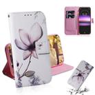 Magnolia Flower Pattern Coloured Drawing Horizontal Flip Leather Case for Sony Xperia 1, with Holder & Card Slots & Wallet - 1