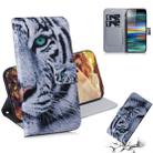 Tiger Pattern Coloured Drawing Horizontal Flip Leather Case for Sony Xperia 10, with Holder & Card Slots & Wallet - 1