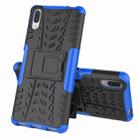Tire Texture TPU+PC Shockproof Case for Sony Xperia L3, with Holder (Blue) - 2