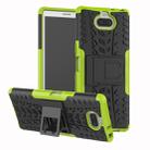 Tire Texture TPU+PC Shockproof Case for Sony Xperia XA3, with Holder (Green) - 1