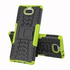 Tire Texture TPU+PC Shockproof Case for Sony Xperia XA3, with Holder (Green) - 2