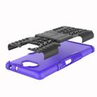 Tire Texture TPU+PC Shockproof Case for Sony Xperia XA3, with Holder (Purple) - 3