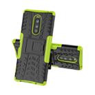 Tire Texture TPU+PC Shockproof Case for Sony Xperia 1 / Xperia XZ4, with Holder(Green) - 2