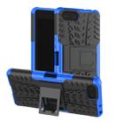 Tire Texture TPU+PC Shockproof Case for Sony Xperia XZ4 Compact, with Holder (Blue) - 1