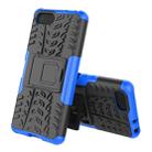 Tire Texture TPU+PC Shockproof Case for Sony Xperia XZ4 Compact, with Holder (Blue) - 2