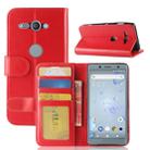 For Sony Xperia XZ2 Compact PU + TPU Crazy Horse Texture Horizontal Flip Leather Case with Wallet & Holder & Card Slots(Red) - 1