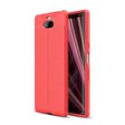 Litchi Texture TPU Shockproof Case for Sony Xperia 10(Red) - 1