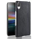 Shockproof Crocodile Texture PC + PU Case for Sony Xperia L3 (Black) - 1