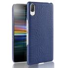 Shockproof Crocodile Texture PC + PU Case for Sony Xperia L3 (Blue) - 1
