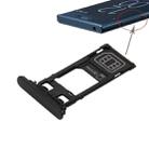 SIM Card Tray + Micro SD Card Tray for Sony Xperia XZ (Single SIM Version)(Black) - 1