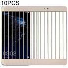 For Huawei P10 lite  10PCS Front Screen Outer Glass Lens (Gold) - 1