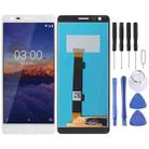 TFT LCD Screen for Nokia 3.1 with Digitizer Full Assembly  (White) - 1