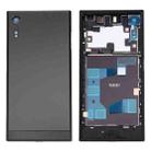 Back Battery Cover + Back Battery Bottom Cover + Middle Frame for Sony Xperia XZ(Black) - 1