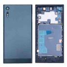 Back Battery Cover + Back Battery Bottom Cover + Middle Frame for Sony Xperia XZ(Dark Blue) - 1