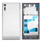 Back Battery Cover + Back Battery Bottom Cover + Middle Frame for Sony Xperia XZ(Silver) - 1