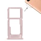 For OPPO R11s Plus SIM Card Tray + SIM Card Tray / Micro SD Card Tray (Rose Gold) - 1