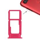 For OPPO R11s SIM Card Tray + SIM Card Tray / Micro SD Card Tray (Red) - 1