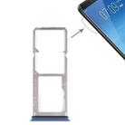 For Vivo Y75 2 x SIM Card Tray + Micro SD Card Tray (Blue) - 1