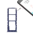 For OPPO A5 / A3s 2 x SIM Card Tray + Micro SD Card Tray (Blue) - 1