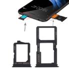 For Vivo Y66 2 x SIM Card Tray + Micro SD Card Tray (Black) - 1