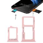 For Vivo Y66 2 x SIM Card Tray + Micro SD Card Tray (Rose Gold) - 1