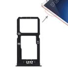 For Vivo X20 SIM Card Tray + SIM Card Tray / Micro SD Card Tray (Black) - 1