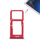 For Vivo X20 SIM Card Tray + SIM Card Tray / Micro SD Card Tray (Red) - 1