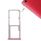 For OPPO A1 2 x SIM Card Tray + Micro SD Card Tray (Red) - 1