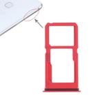 For Vivo X21i SIM Card Tray + SIM Card Tray / Micro SD Card Tray (Red) - 1