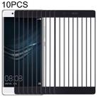 10 PCS for Huawei P9 Plus Front Screen Outer Glass Lens(Black) - 1