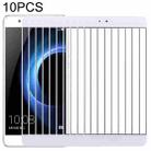 For Huawei Honor V8  10PCS Front Screen Outer Glass Lens (White) - 1