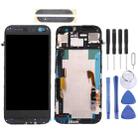 TFT LCD Screen for HTC One M8 (Top+Bottom)Digitizer Full Assembly with Frame & Front Glass Lens Cover(Black) - 1