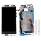 TFT LCD Screen for HTC One M8 (Top+Bottom)Digitizer Full Assembly with Frame & Front Glass Lens Cover (White) - 1