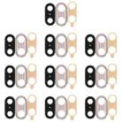 For Huawei Nova 3  10pcs Back Camera Bezel with Lens Cover & Adhesive (Silver) - 1