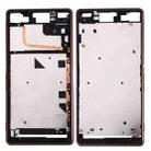 Single SIM Front Housing LCD Frame Bezel for Sony Xperia Z3(Brown) - 1