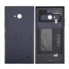 Solid Color NFC Battery Back Cover for Nokia Lumia 735 (Black) - 1