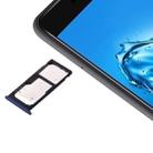 For Huawei Enjoy 7 Plus / Y7 Prime SIM Card Tray & SIM / Micro SD Card Tray(Dark Blue) - 1