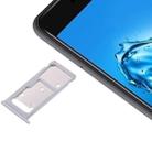 For Huawei Enjoy 7 Plus / Y7 Prime SIM Card Tray & SIM / Micro SD Card Tray(Silver) - 1