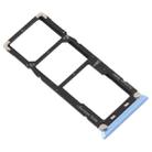 For Tecno Camon X Pro CA8 SIM Card Tray + SIM Card Tray + Micro SD Card Tray (Blue) - 3