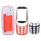 Full Assembly Housing Cover with Keyboard for Nokia 3310(Red) - 1
