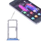 For Huawei Honor 9 SIM Card Tray & SIM / Micro SD Card Tray(Blue) - 1