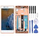 TFT LCD Screen for Nokia 3 TA-1032 Digitizer Full Assembly with Frame & Side Keys (Gold) - 1