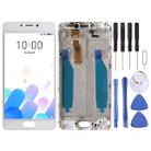 TFT LCD Screen for Meizu Meilan A5 / M5c Digitizer Full Assembly with Frame(White) - 1