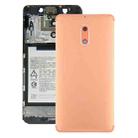 Battery Back Cover with Camera Lens & Side Keys for Nokia 6 TA-1000 TA-1003 TA-1021 TA-1025 TA-1033 TA-1039(Gold) - 1