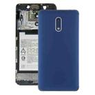 Battery Back Cover with Camera Lens & Side Keys for Nokia 6 TA-1000 TA-1003 TA-1021 TA-1025 TA-1033 TA-1039(Blue) - 1