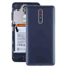 Battery Back Cover with Camera Lens & Side Keys for Nokia 8 / N8 TA-1012 TA-1004 TA-1052(Blue) - 1