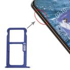 SIM Card Tray + SIM Card Tray / Micro SD Card Tray for Nokia  X7 / 8.1 / 7.1 Plus / TA-1131(Blue) - 1