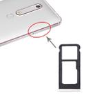 SIM Card Tray + SIM Card Tray / Micro SD Card Tray for Nokia 6.1 / 6 (2018) / TA-1043 TA-1045 TA-1050 TA-1054 TA-1068 (White) - 1